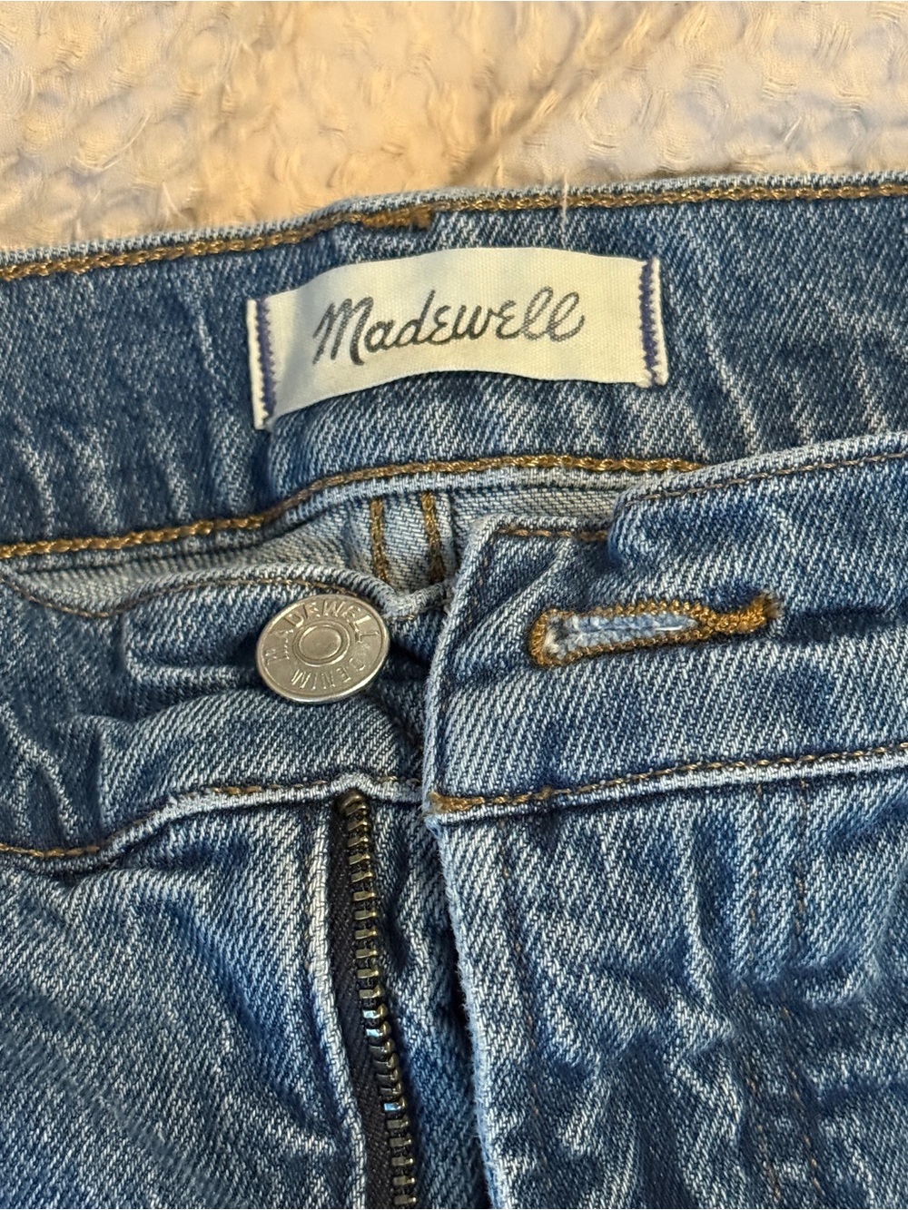 Madewell High-Rise Denim Jeans in Light Blue Wash